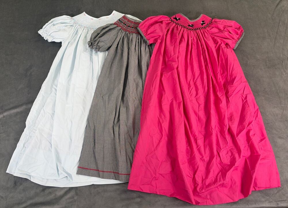 Girls Smocked Dresses, Size 6X, Lot Of 3, Anavini, Rosalina, Amanda Remembered